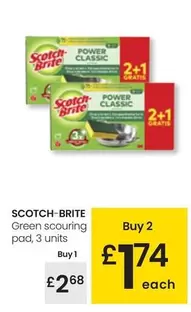 Oferta de Scotch-Brite - Green Scouring Pad por 2,68€ en Eroski