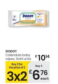 Oferta de Dodot - Calendula Baby Wipes por 10,14€ en Eroski