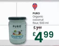 Oferta de Puro - Organic Coconut Flour por 4,99€ en Eroski