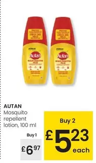 Oferta de Autan - Mosquito Repellent Lotion por 6,97€ en Eroski