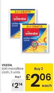 Oferta de Vileda - Soft Microfibre Cloth por 2,74€ en Eroski