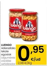 Oferta de Luengo - Legumbres Cocidas Senalizados por 0,95€ en Eroski