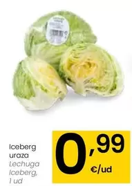 Oferta de Lechuga Iceberg por 0,99€ en Eroski