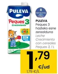 Oferta de Puleva - Leche Crecimiento Con Cereales Peques 3 por 1,79€ en Eroski