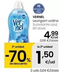 Oferta de Vernel - Suavizante Azul por 4,99€ en Eroski