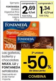 Oferta de Fontaneda - Galleta Digestive Fina Chocolate Negro por 2,69€ en Eroski