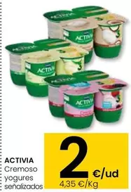 Oferta de Activia - Cremoso Yogures  por 2€ en Eroski