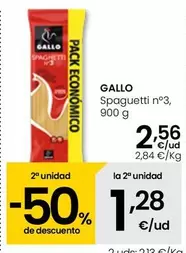Oferta de Gallo - Spaguetti N'3 por 2,56€ en Eroski