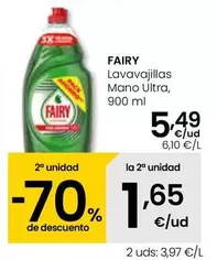 Oferta de Fairy - Lavavajillas Mano Ultra por 5,49€ en Eroski