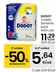 Oferta de Dodot - Toallita Sensitive por 11,29€ en Eroski