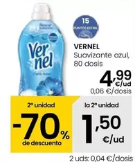 Oferta de Vernel - Suavizante Azul por 4,99€ en Eroski