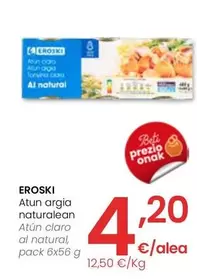 Oferta de Eroski - Atún Claro Al Natural por 4,2€ en Eroski