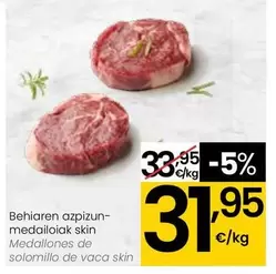 Oferta de Medallones De Solomillo De Vaca Skin por 31,95€ en Eroski