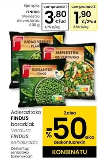 Oferta de Findus - Menestra De Verduras por 3,8€ en Eroski