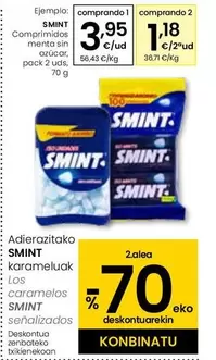 Oferta de Smint - Comprimidos Menta Sin Azucar por 3,95€ en Eroski