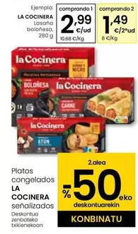 Oferta de La Cocinera - Lasaña Boloñesa por 2,99€ en Eroski
