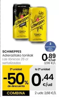 Oferta de Schweppes - Las Tonicas Senalizados por 0,89€ en Eroski