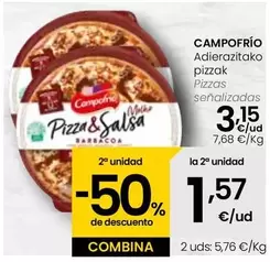 Oferta de Campofrío - Pizzas Senalizadas por 3,15€ en Eroski