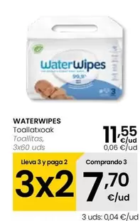 Oferta de Waterwipes - Toallitas por 11,55€ en Eroski