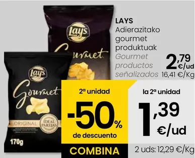 Oferta de Lay's - Gourmet Productos Senalizados por 2,79€ en Eroski