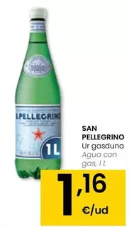 Oferta de San Pellegrino - Agua Con Gas por 1,16€ en Eroski