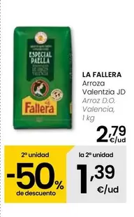 Oferta de La Fallera - Arroz D.O. Valencia por 2,79€ en Eroski