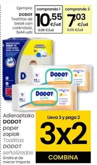Oferta de Dodot - Toallitas De Bebe Con Calendula por 10,55€ en Eroski