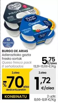 Oferta de Burgo De Arias - Queso Fresco  por 5,75€ en Eroski