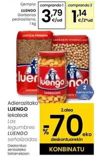Oferta de Luengo - Garbanzo Pedrosillano por 3,79€ en Eroski