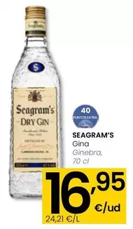 Oferta de Seagram's - Ginebra por 16,95€ en Eroski