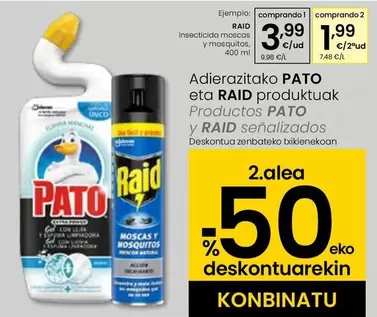 Oferta de Raid - Insecticida Moscas Y Mosquitos por 3,99€ en Eroski