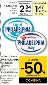 Oferta de Philadelphia - Queso Natural por 2,94€ en Eroski