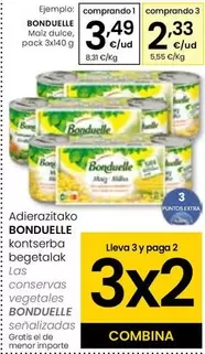 Oferta de Bonduelle - Maiz Dulce por 3,49€ en Eroski