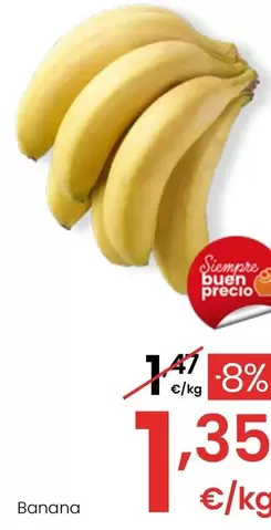 Oferta de Banana por 1,35€ en Eroski