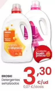 Oferta de Eroski - Detergentes  por 3,3€ en Eroski