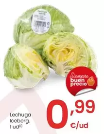 Oferta de Lechuga Iceberg por 0,99€ en Eroski