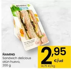 Oferta de Naming - Sandwich Delicious Atun Huevo por 2,95€ en Eroski