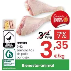 Oferta de Eroski - Jamoncitos De Pollo Bandeja por 3,35€ en Eroski