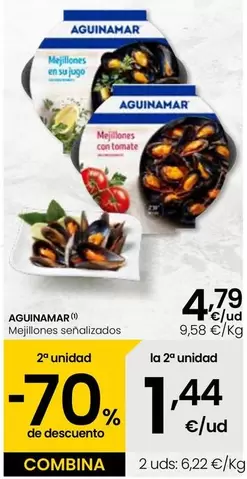 Oferta de Aguinamar - Mejillones Senalizados por 4,79€ en Eroski