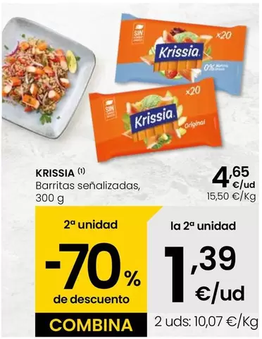 Oferta de Krissia - Barritas Señalizadas por 4,65€ en Eroski