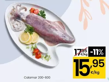 Oferta de Calamar 200-600 por 15,95€ en Eroski
