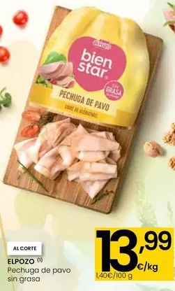 Oferta de Elpozo - Pechuga De Pavo Sin Grasa por 13,99€ en Eroski