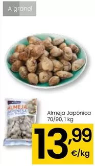 Oferta de Almeja Japónica 70/90 por 13,99€ en Eroski