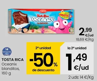 Oferta de Tosta Rica - Oceanix Blanditos por 2,99€ en Eroski