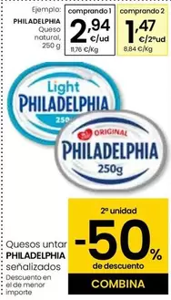 Oferta de Philadelphia - Queso Natural por 2,94€ en Eroski