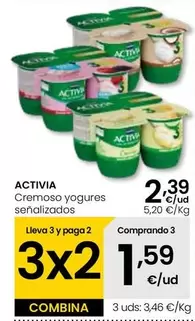 Oferta de Activia - Cremoso Yogures  por 2,39€ en Eroski
