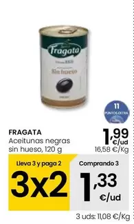 Oferta de Fragata - Aceitunas Negras Sin Hueso por 1,99€ en Eroski