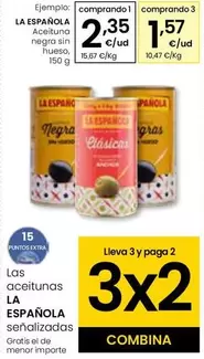 Oferta de La Española - Aceituna Negra Sin Hueso por 2,35€ en Eroski