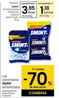 Oferta de Smint - Comprimidos Menta Sin Azucar por 3,95€ en Eroski