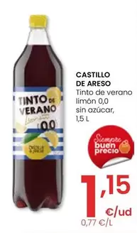 Oferta de Castillo De Areso - Tinto De Verano Limón 0,0 Sin Azúcar por 1,15€ en Eroski